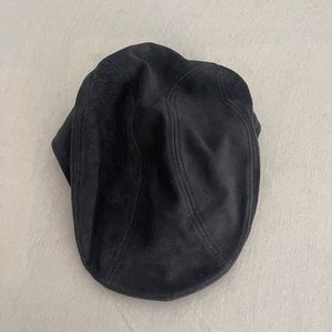 LF suede hat real leather